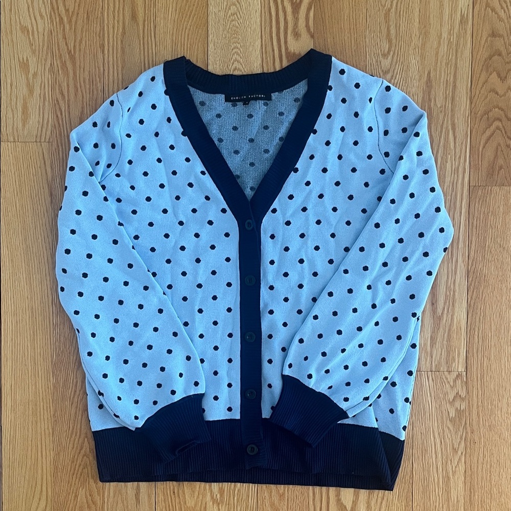 Polka Dot Cardigan Sweater